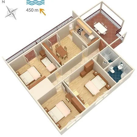With Parking Space - 2416 Apartmán Novi Vinodolski